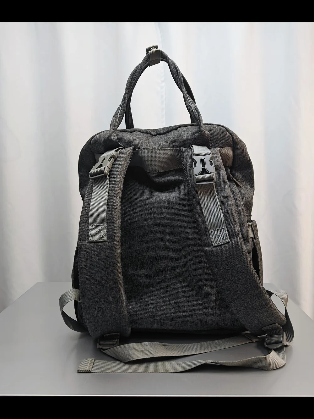 Babbleroo Dark Gray Baby/Diaper Backpack